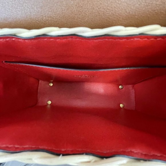 Valentino Garavani - NEW Stud Sign Wicker Shoulder Bag w/ Removable Strap - Picture 3 of 16